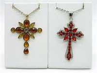 Gemstone Cross Necklaces