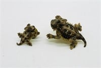 Horned Lizard Pins, Set of 2