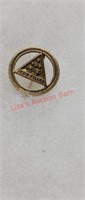 Antique 10k  Gold Lapel Pin Masonic Job's