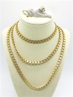 Stunning goldtone Necklace & Pin