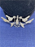 Sterling silver Bird brooch