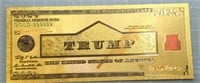 Trump family 2024 24K gold plated Bank note