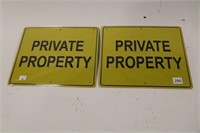 2 PRIVATE PROPERTY SST SIGNS