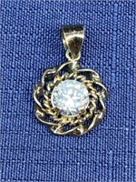 Sterling silver Clear stone pendant