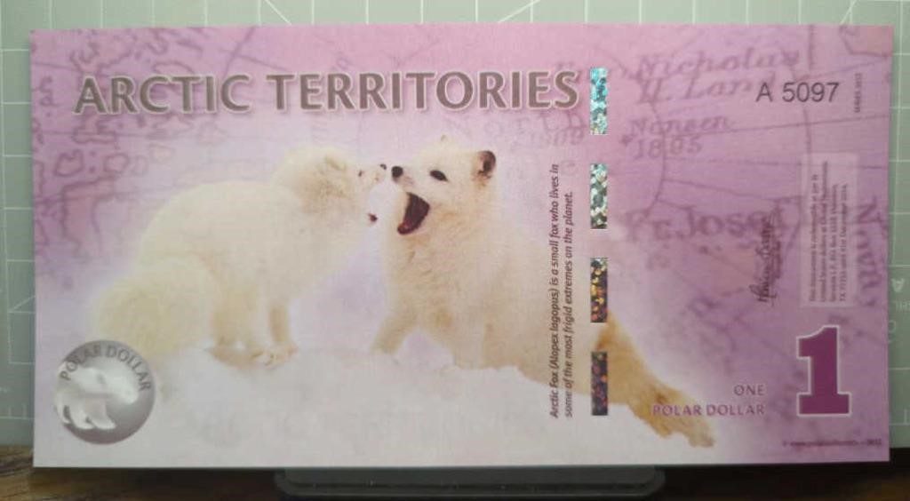 Arctic territories $1 bank note