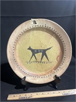 Pottery dog plate