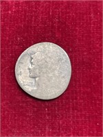 Flattened Mercury silver dime