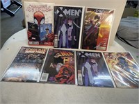 Lot Of 7 Marvel Comic Books Xmen Spider-man