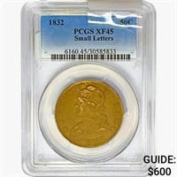 1832 Capped Bust Half Dollar PCGS XF45 SM.