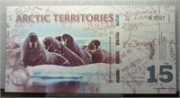 Arctic territories $15 banknote