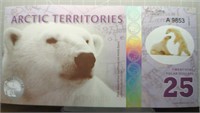 Arctic territories $25 banknote