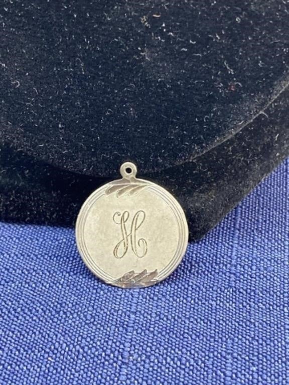 Sterling silver Monogrammed pendant
