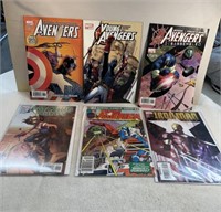 Lot Of 6 Marvel Comic Books Avengers Iron Man
