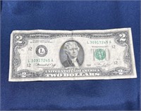 1976 US $2 dollar bill