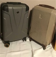 Lot Of 2 Small Rolling Luggage Cases LondonFog Etc