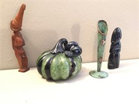 Collectibles Pac NW Sculpture,Glass Pumpkin Etc