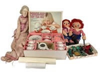 Victorian Wooden Doll, Toys, Disney & Tea Set