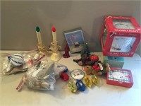 Vtg Christmas Items Lot Candles Etc