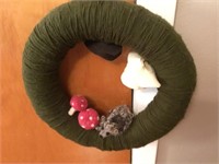 Handmade Mushroom Mom Crochet Wreath