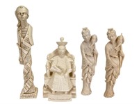 White Resin Chinese, Norleans & Egyptian Figures