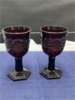 Ruby Red Cape Cod goblet Lot