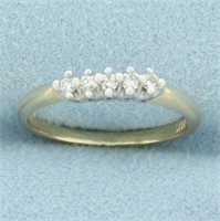 5-Stone Diamond Ring in 14k Yellow Gold