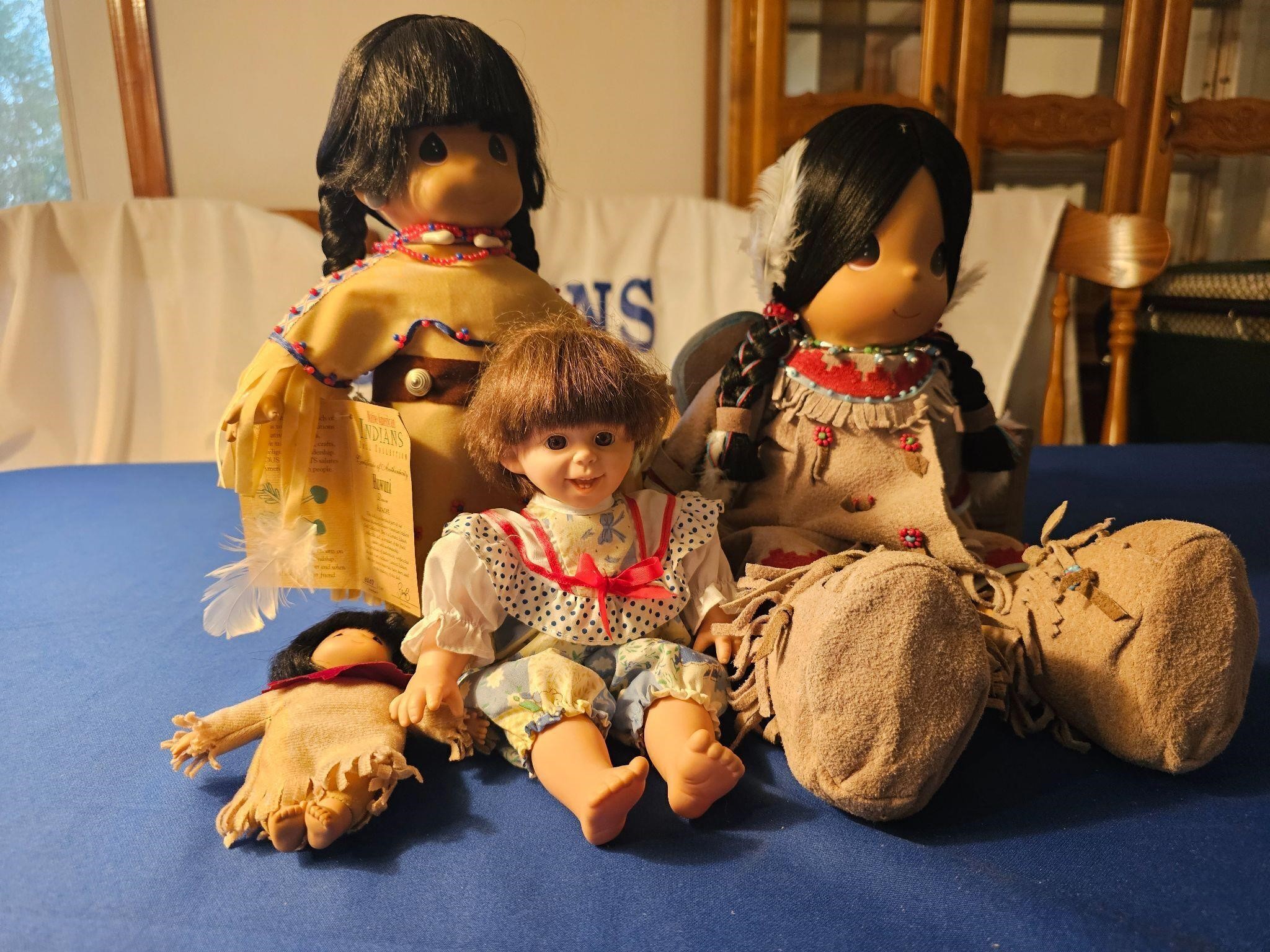 Precious Moments/ Native American Dolls