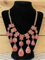 Pink necklace adjustable 17 to 20 inch