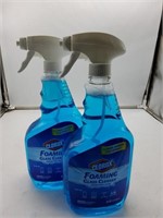 2 clorox foaming glass cleaner bottles