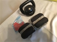 Exercise Ankle Weights & 5lbs Kettle Ball