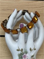 Amber color bracelet 7 inch
