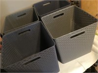 Lot Of 12" Cube Plastic Sorting Baskets