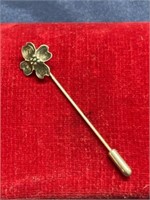 Sterling silver flower stick pin