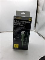 Pro 6 outlet power stake with timer
