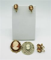 (4) Cameo Jewelry