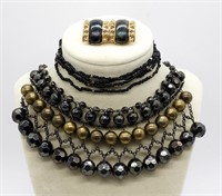 Black Bib Style Necklace & More