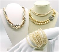 Pearl Necklaces & Bracelet