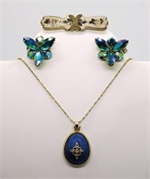 Vintage Avon Blue Pendant & More