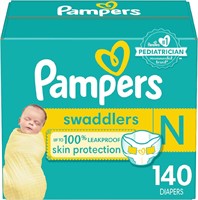 Pampers Swaddlers Newborn Diapers - Size 0  140 Co
