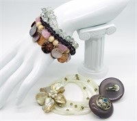 Vintage Glass & Gemstone Bracelets