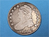 1817  Silver Bust Half Dollar Coin