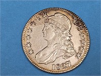 1827 Silver Bust  Half Dollar Coin