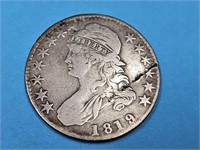 1819 Silver Bust Half Dollar Coin