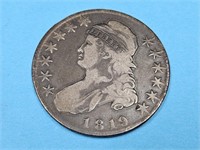 1819 Silver Bust Half Dollar Coin
