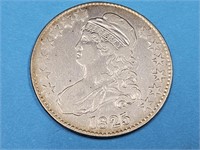 1825 Silver Bust Half Dollar Coin