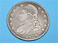 1834 Silver Bust Half Dollar Coin