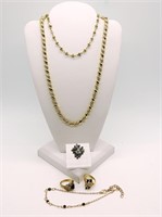 Gold & Gemstone Rings, Necklace, Bracelets