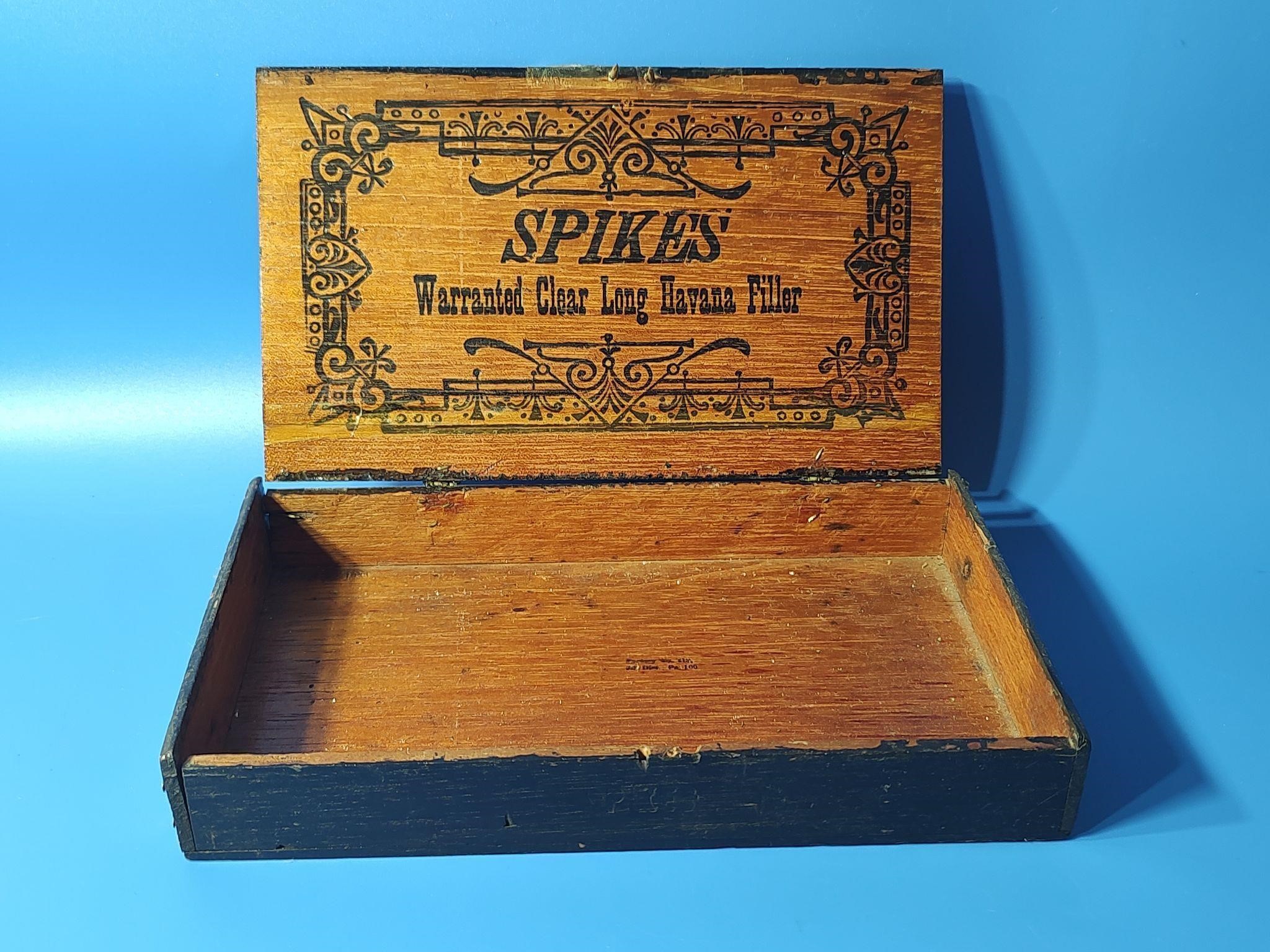 Antique Spikes Cigar Box