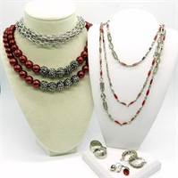 Red & Silver 6 pc Set