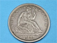 1844 O Silver  Seated Liberty Half Dollar Coin